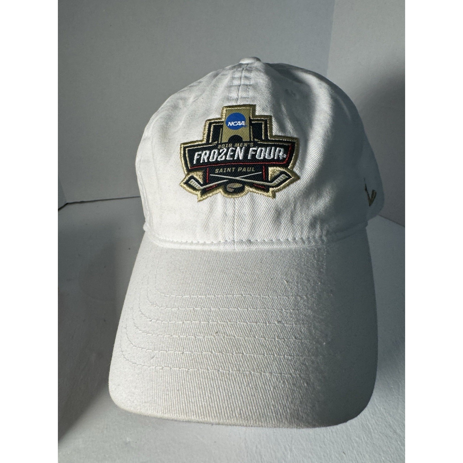Saint Paul Frozen Four Ncaa White Notre Dame Umd Michigan Ohio State Vintage Hat